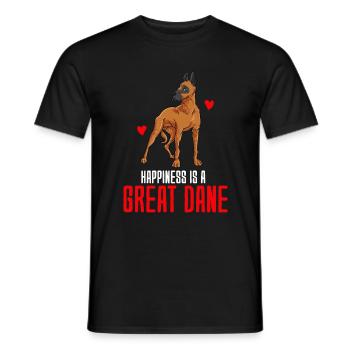 Dogue allemand - T-shirt homme - noir - Devant - AI Model Male 178 light (178cm)