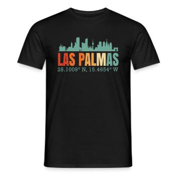 Las Palmas - Men's T-Shirt - black - Front - AI Model Male 178 light (178cm)