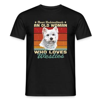West highland terrier - Men's T-Shirt - black - Front - AI Model Male 178 light (178cm)