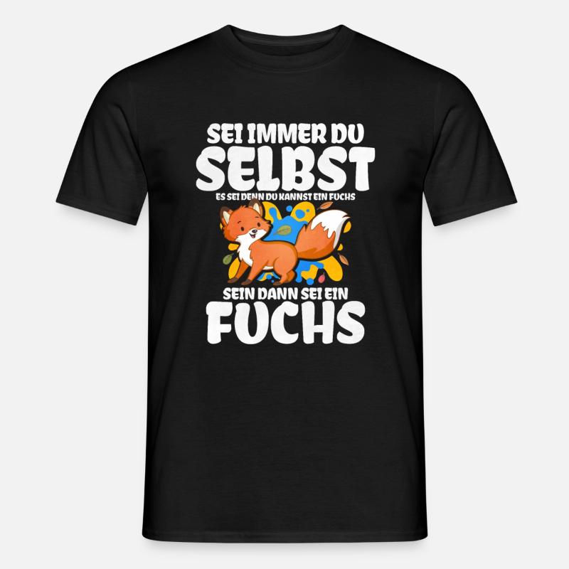 Fuchs Geschenk - Männer T-Shirt - Schwarz