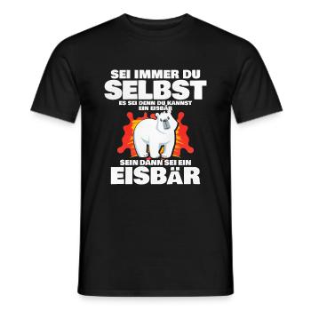 Eisbär Lustig - Männer T-Shirt - Schwarz - Vorne - AI Model Male 178 light (178cm)