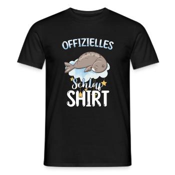 Offizielles Schlafshirt Robbe - Männer T-Shirt - Schwarz - Vorne - AI Model Male 178 light (178cm)