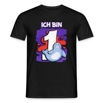 Ich Bin 1 Robbe - Männer T-Shirt - Schwarz - Vorne - AI Model Male 178 light (178cm)