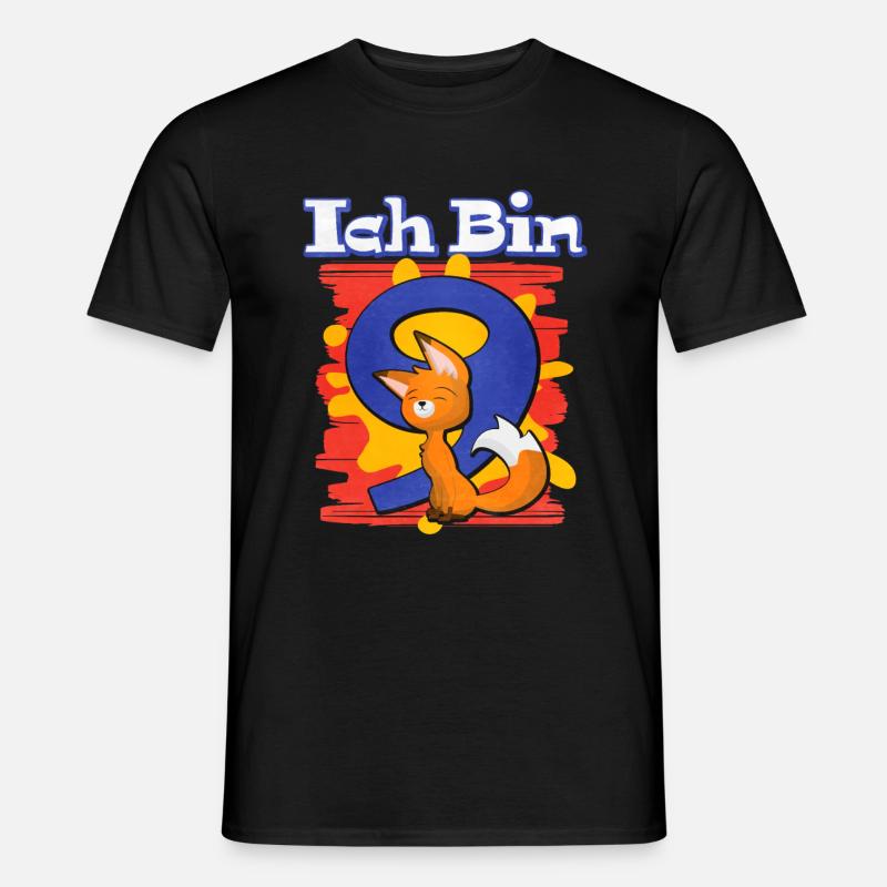 Ich Bin 9 Fuchs - Männer T-Shirt - Schwarz