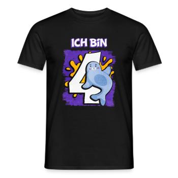 Ich Bin 4 Robbe - Männer T-Shirt - Schwarz - Vorne - AI Model Male 178 light (178cm)