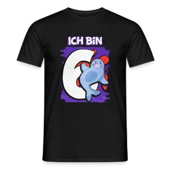 Ich Bin 6 Robbe - Männer T-Shirt - Schwarz - Vorne - AI Model Male 178 light (178cm)