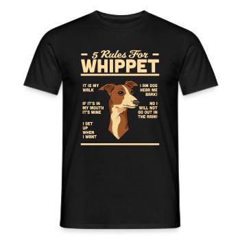 Whippet - Men's T-Shirt - black - Front - AI Model Male 178 light (178cm)
