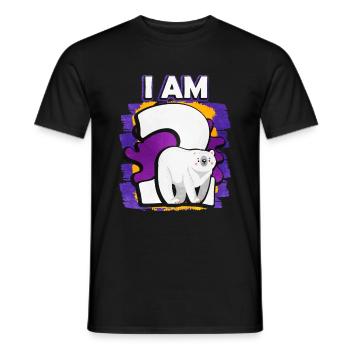 I am 2 polar bear - Men's T-Shirt - black - Front - AI Model Male 178 light (178cm)