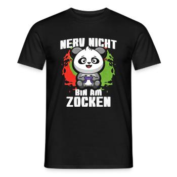 Nerv Nicht Bin Am Zocken Panda - Männer T-Shirt - Schwarz - Vorne - AI Model Male 178 light (178cm)