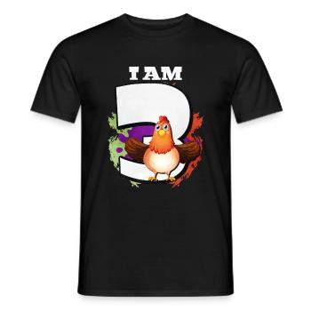 I am 3 chickens - Men's T-Shirt - black - Front - AI Model Male 178 light (178cm)