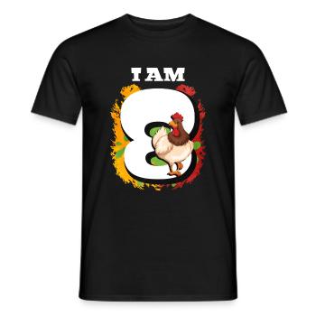 Je suis 8 poulets - T-shirt homme - noir - Devant - AI Model Male 178 light (178cm)