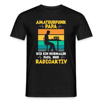 Amateurfunk Papa Wie Ein Normaler Papa Nur Radio a - Männer T-Shirt - Schwarz - Vorne - AI Model Male 178 light (178cm)