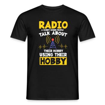Amateur Radio Radio Funkter Cadeau - T-shirt homme - noir - Devant - AI Model Male 178 light (178cm)