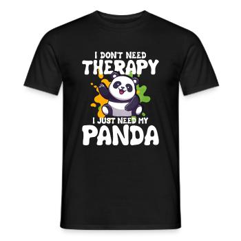 Panda - Men's T-Shirt - black - Front - AI Model Male 178 light (178cm)