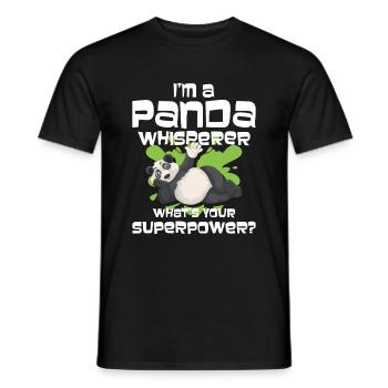 Panda - Men's T-Shirt - black - Front - AI Model Male 178 light (178cm)