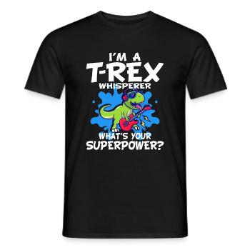 T-Rex - Männer T-Shirt - Schwarz - Vorne - AI Model Male 178 light (178cm)