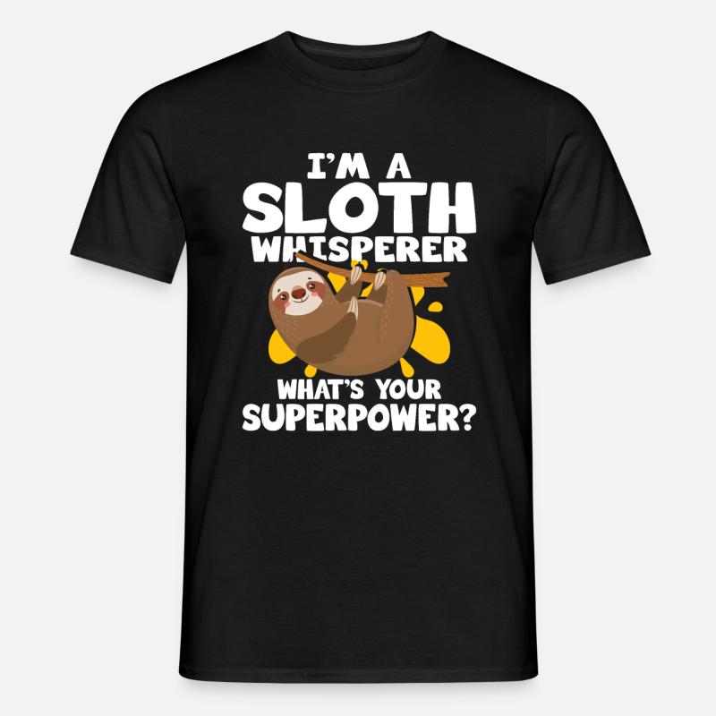 Faultier - Männer T-Shirt - Schwarz