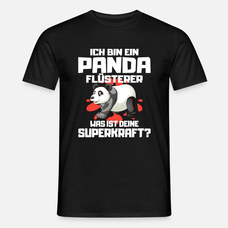 Panda - Männer T-Shirt - Schwarz