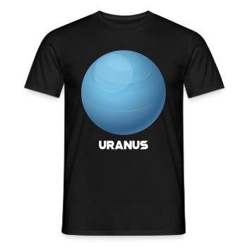 Uranus - Men's T-Shirt - black - Front - AI Model Male 178 light (178cm)