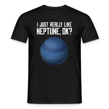 Neptun - Männer T-Shirt - Schwarz - Vorne - AI Model Male 178 light (178cm)