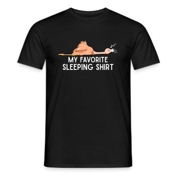 Flamingo Schlafen - Männer T-Shirt - Schwarz - Vorne - AI Model Male 178 light (178cm)