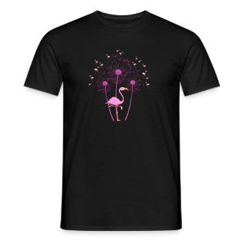 Flamingo - Men's T-Shirt - black - Front - AI Model Male 178 light (178cm)