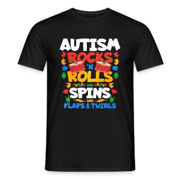 Autism Autism Gift - Men's T-Shirt - black - Front - AI Model Male 178 light (178cm)