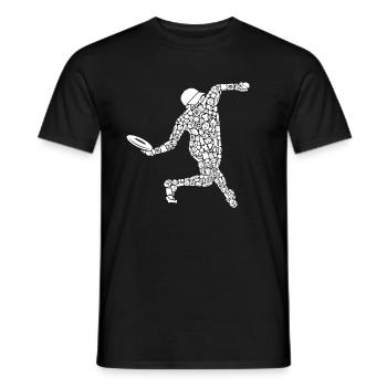 Disc Golf Symboles Silhouette Disc Golf - T-shirt homme - noir - Devant - AI Model Male 178 light (178cm)