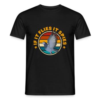 Taube - Männer T-Shirt - Schwarz - Vorne - AI Model Male 178 light (178cm)