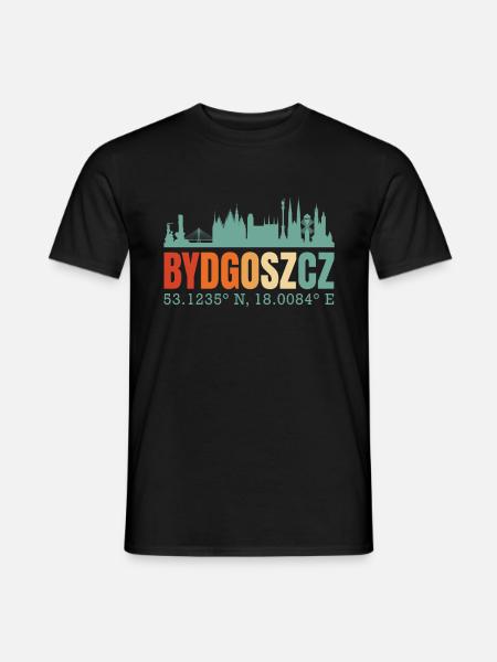 Poland Bydgoszcz Skyline - Men's T-Shirt - black