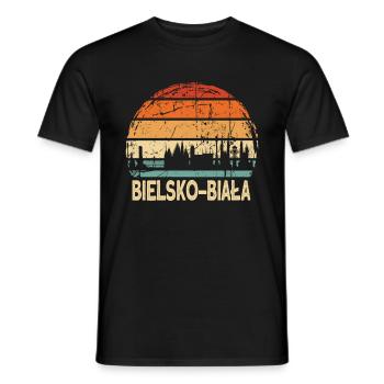 Pologne Bielsko Biata Skyline - T-shirt homme - noir - Devant - AI Model Male 178 light (178cm)