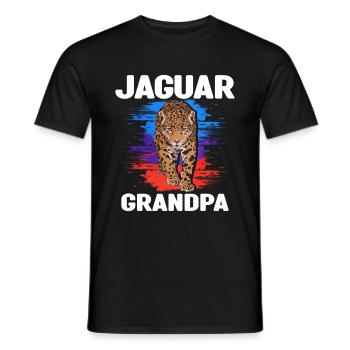 Jaguar Grandpa - Männer T-Shirt - Schwarz - Vorne - AI Model Male 178 light (178cm)