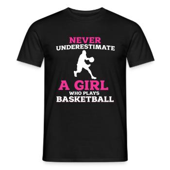 Basketball - Männer T-Shirt - Schwarz - Vorne - AI Model Male 178 light (178cm)