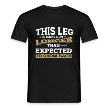 Ein Bein Witz Humor Geschenk - Männer T-Shirt - Schwarz - Vorne - AI Model Male 178 light (178cm)