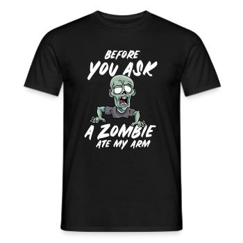 Ein Bein Witz Humor Geschenk - Männer T-Shirt - Schwarz - Vorne - AI Model Male 178 light (178cm)