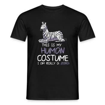 Zebra - Männer T-Shirt - Schwarz - Vorne - AI Model Male 178 light (178cm)