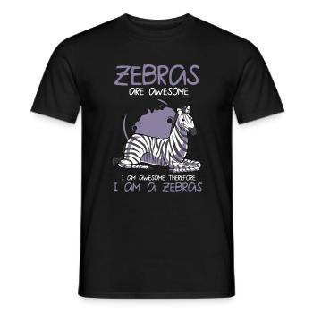 Zebra - Men's T-Shirt - black - Front - AI Model Male 178 light (178cm)