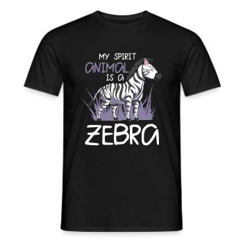 Zebra - Männer T-Shirt - Schwarz - Vorne - AI Model Male 178 light (178cm)