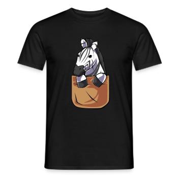 Zebra - Men's T-Shirt - black - Front - AI Model Male 178 light (178cm)