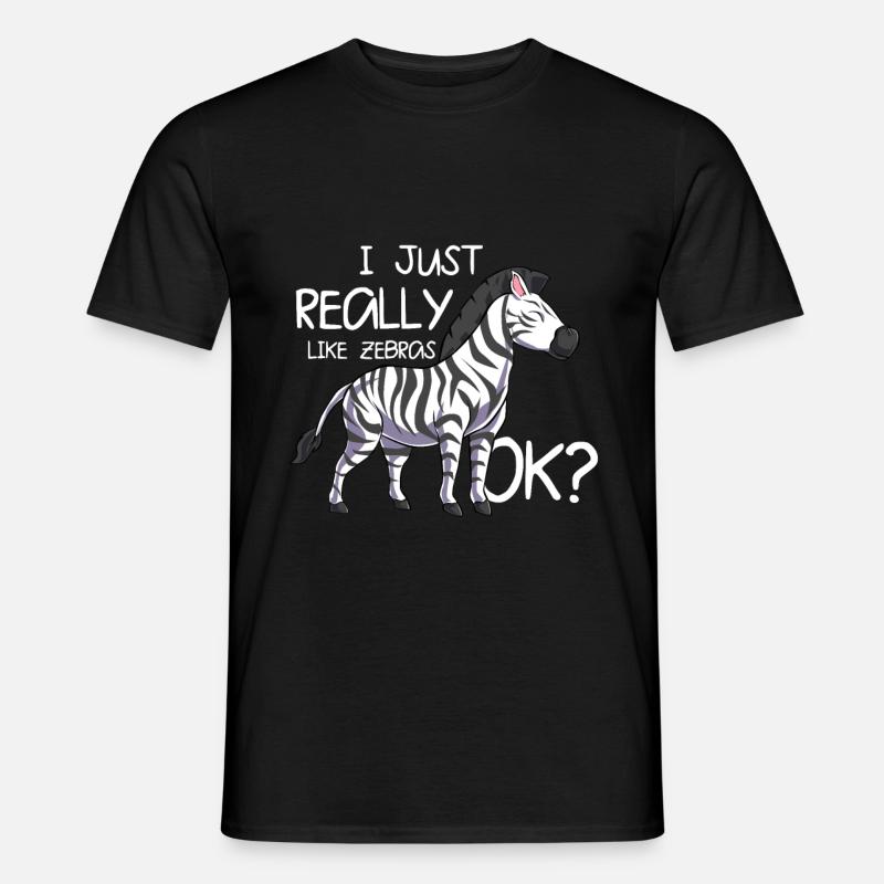Zebra - Männer T-Shirt - Schwarz