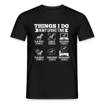 Zebra - Men's T-Shirt - black - Front - AI Model Male 178 light (178cm)