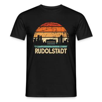 Rudolstadt - Männer T-Shirt - Schwarz - Vorne - AI Model Male 178 light (178cm)