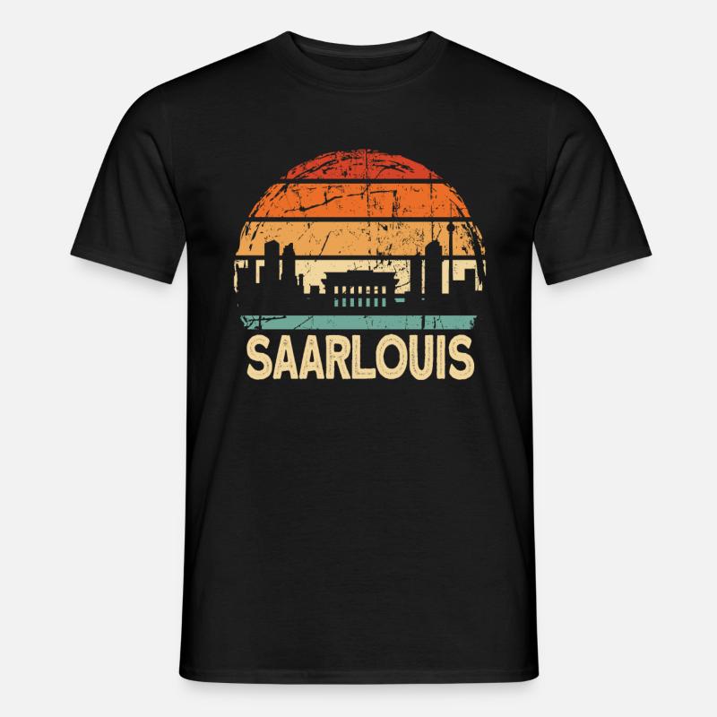 Saarlouis - Männer T-Shirt - Schwarz