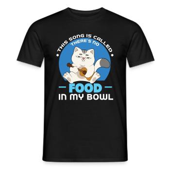 Cat food - Men's T-Shirt - black - Front - AI Model Male 178 light (178cm)