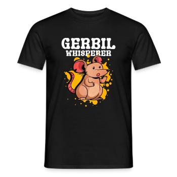Gerbil Mouse Gift - Men's T-Shirt - black - Front - AI Model Male 178 light (178cm)