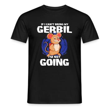 Gerbil Mouse Gift - Men's T-Shirt - black - Front - AI Model Male 178 light (178cm)