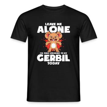 Gerbil Mouse Gift - Men's T-Shirt - black - Front - AI Model Male 178 light (178cm)
