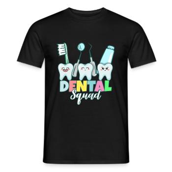 Zahn Zähne Zahnarzt Zahnmedizinische Angestellte - Männer T-Shirt - Schwarz - Vorne - AI Model Male 178 light (178cm)