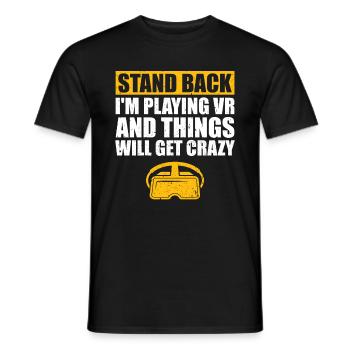 Cadeau VR de réalité virtuelle - T-shirt homme - noir - Devant - AI Model Male 178 light (178cm)
