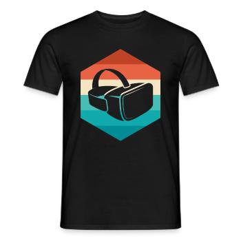 Cadeau VR de réalité virtuelle - T-shirt homme - noir - Devant - AI Model Male 178 light (178cm)